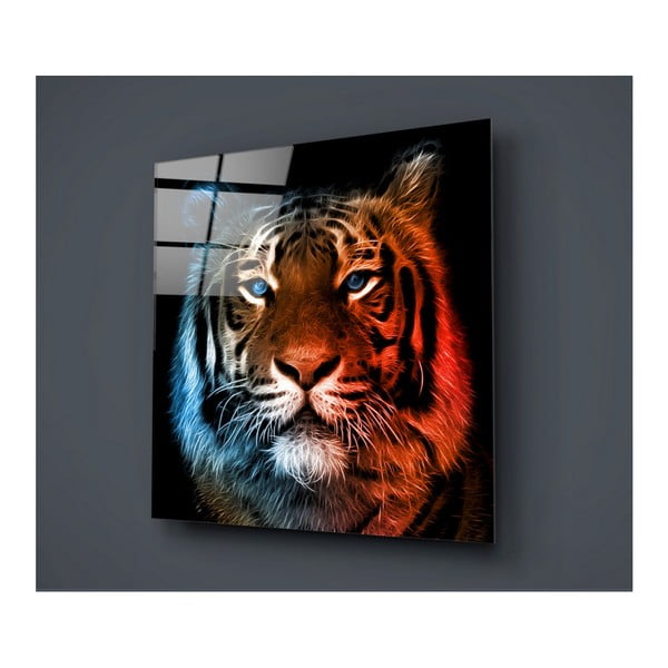 Stikla glezna Insigne Lion Colorful, 40 x 40 cm