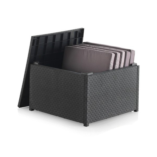 Mākslīgās rotangpalmas dārza kafijas galdiņš 56x56 cm – Juinsa-image-3