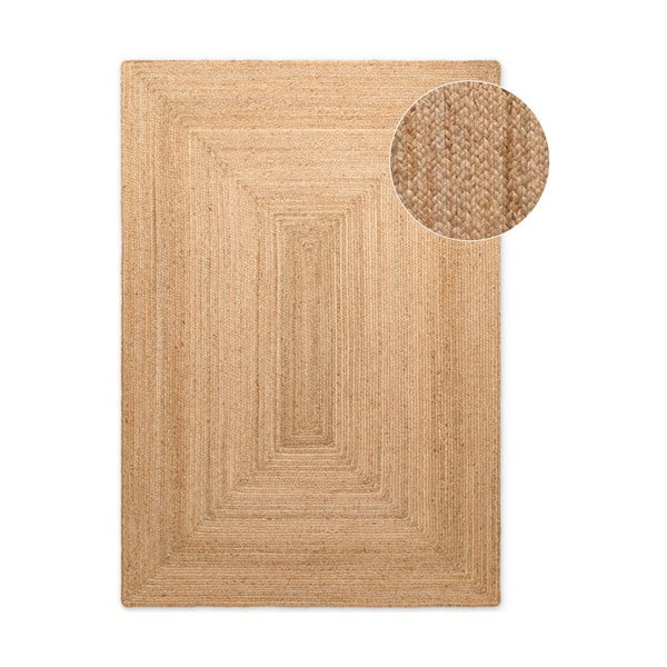 Dabīga toņa divpusējs/ar rokām darināts džutas paklājs 60x90 cm Sharmila Natural Brown – Hanse Home