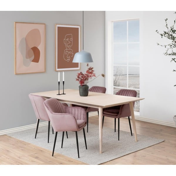 Rozā polsterēts ēdamistabas krēsls Emilia – Actona-image-1