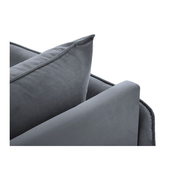 Pelēks samta zvilnis Cosmopolitan Design Vienna, kreisais stūris-image-3