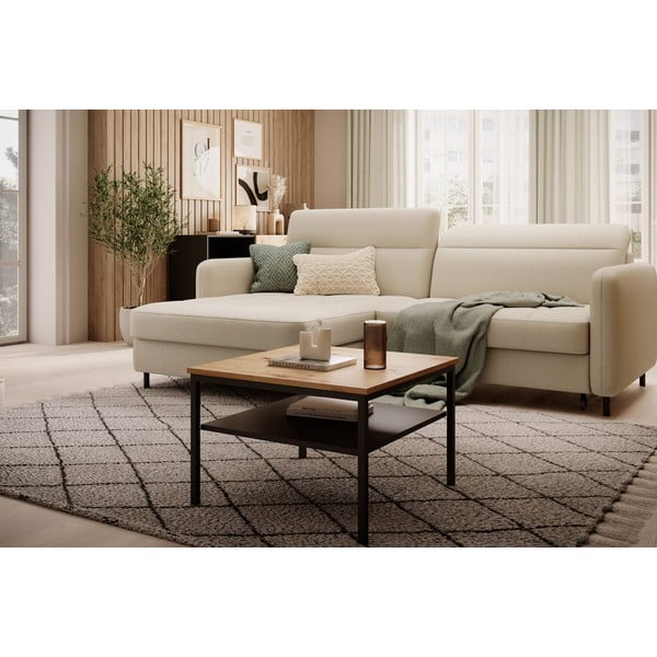 Bēšs samta salokāms/ar uzglabāšanas vietu stūra dīvāns (ar kreiso stūri/ar zvilni) Gomsi – ELTAP-image-3