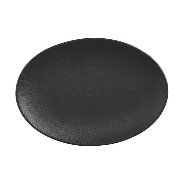 Melns keramikas šķīvis Maxwell & Williams Caviar, 35 x 25 cm