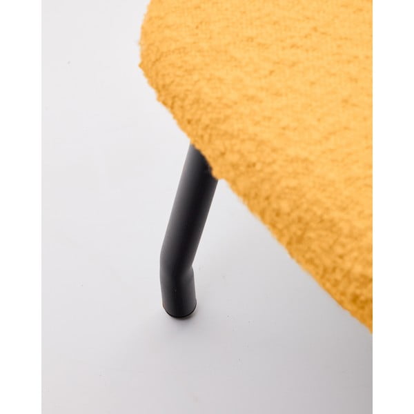 Sinepju dzeltens pufs no buklē auduma Belina – Kave Home-image-3