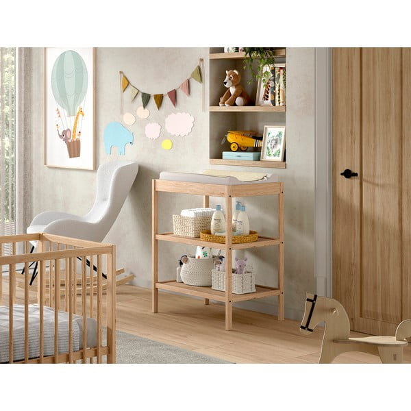 Dabīga toņa dižskābarža masīvkoka pārtinamais galds Dino – Vipack-image-1