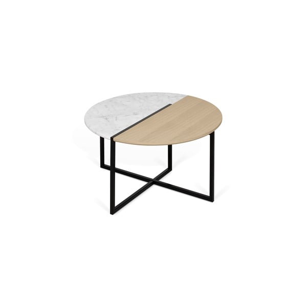 Apaļš žurnālgaldiņš ar ozolkoka imitācijas virsmu ø 80 cm Sonata – TemaHome-image-4