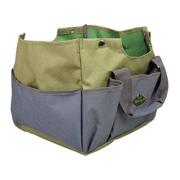 Zaļa/pelēka dārza taburete – Esschert Design-image-1