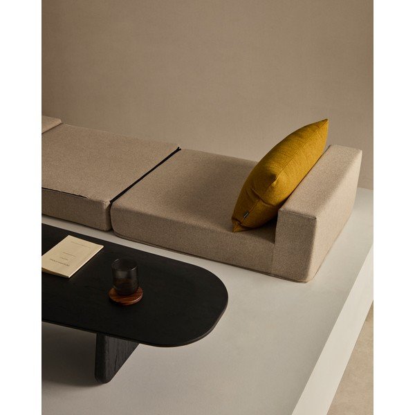 Pelēkbēšs izvelkams atpūtas krēsls Arty – Kave Home-image-1