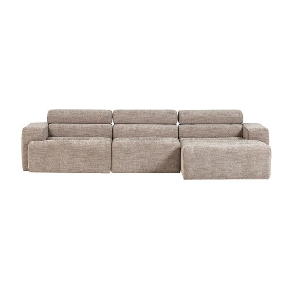 Bēšs regulējams stūra dīvāns (ar labo stūri/ar zvilni) Novi – WOOOD-image-2