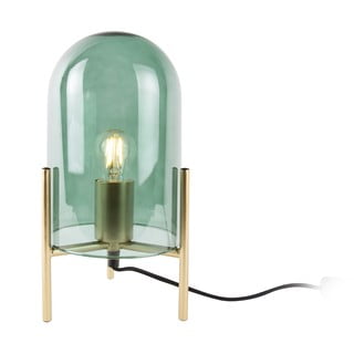 Zaļa stikla galda lampa Leitmotiv Bell, augstums 30 cm