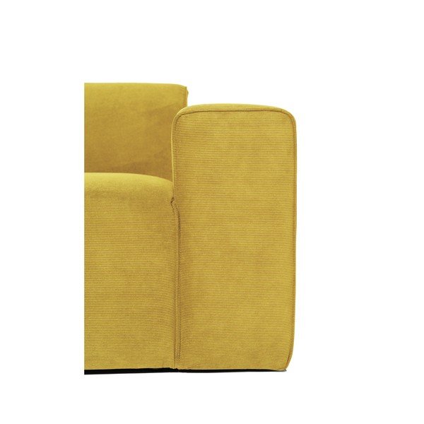 Dzeltens velveta stūra moduļu dīvāns Scandic Sting, kreisais stūris-image-4