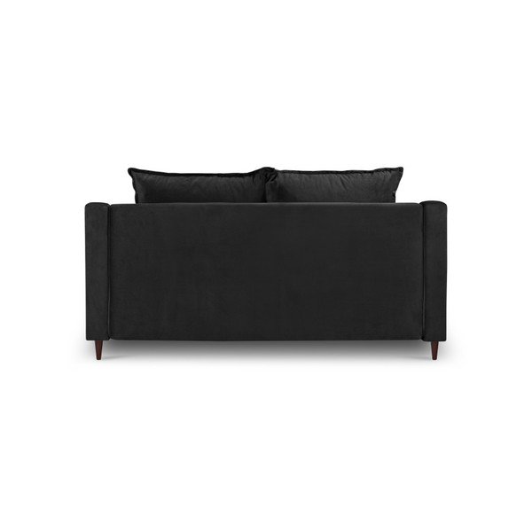 Melns samta dīvāns Mazzini Sofas Freesia, 150 cm-image-3