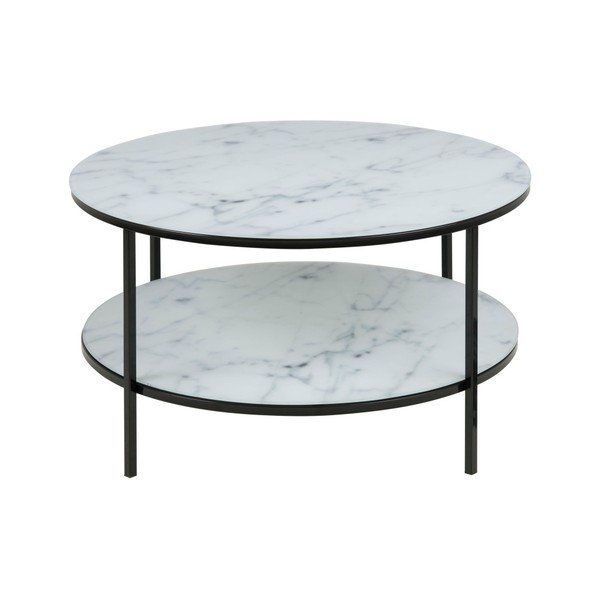 Balts apaļš žurnālgaldiņš ø 80 cm Alisma – Actona-image-2