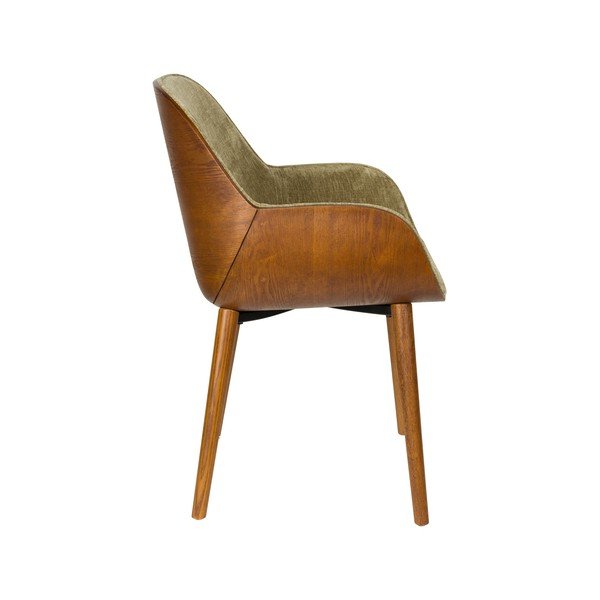 Zaļš polsterēts ēdamistabas krēsls ar roku balstiem Taylor – Dutchbone-image-3