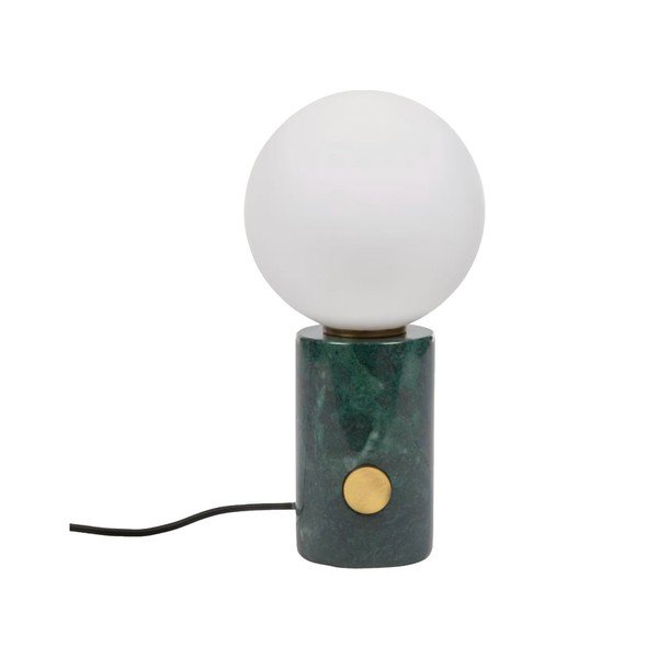 Zaļa galda lampa ar stikla abažūru (augstums 29 cm) Lonela – Kave Home