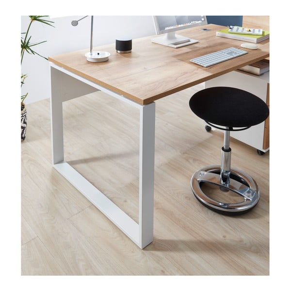 Darba galds ar ozolkoka imitāciju 158x79 cm Lioni – Germania-image-1