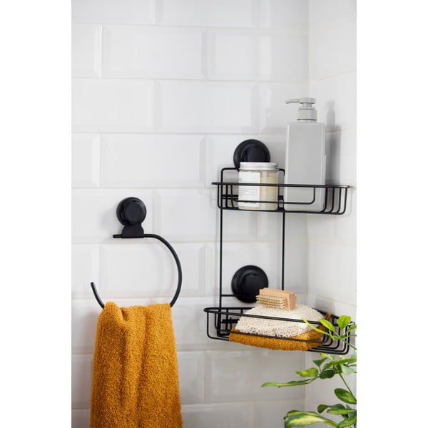 Melns dvieļu turētājs Compactor Bestlock -image-3