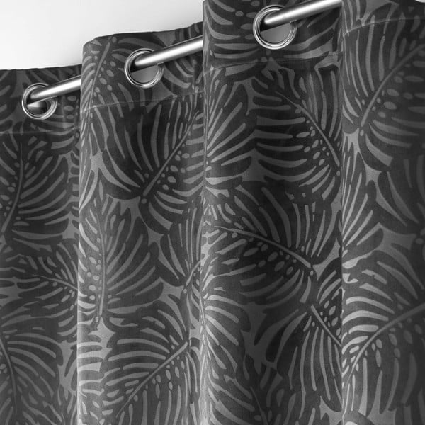 Antracīta pelēks samta aizkars 140x240 cm Analia – douceur d'intérieur-image-1