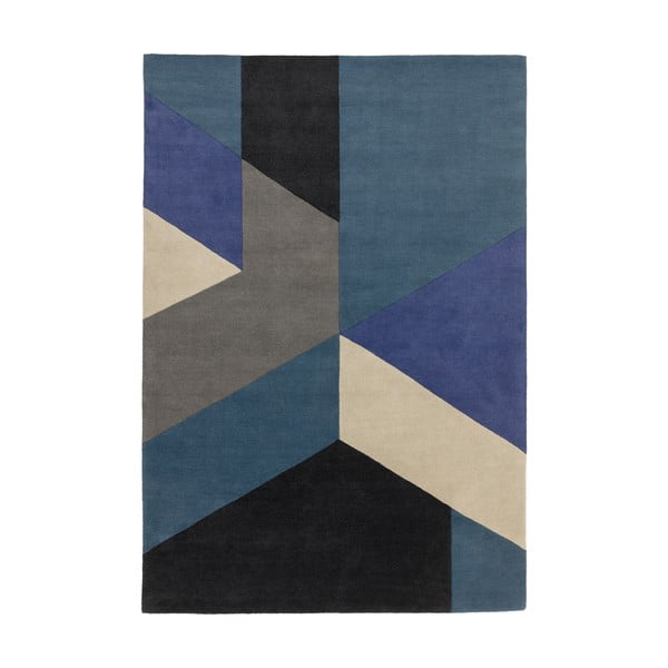 Zils paklājs Asiatic Carpets Big Geo, 160 x 230 cm