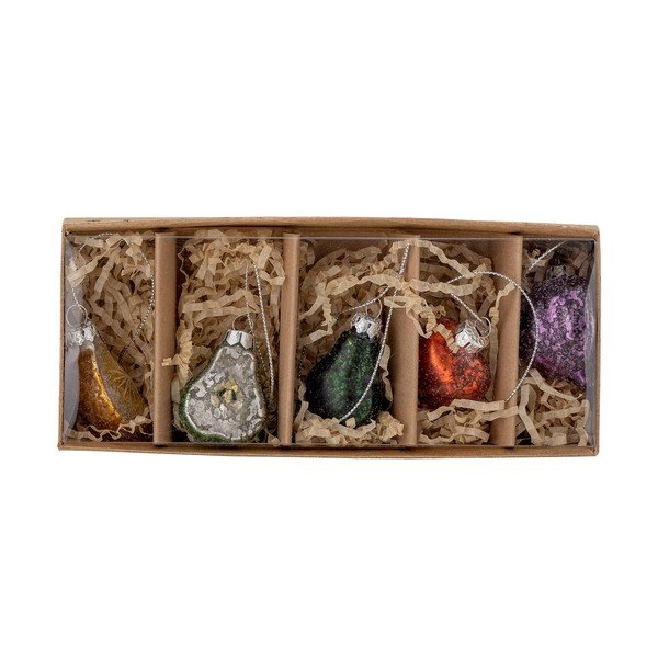 Stikla Ziemassvētku eglītes rotājumi (5 gab.) 5,5 cm Finka – Bloomingville-image-2