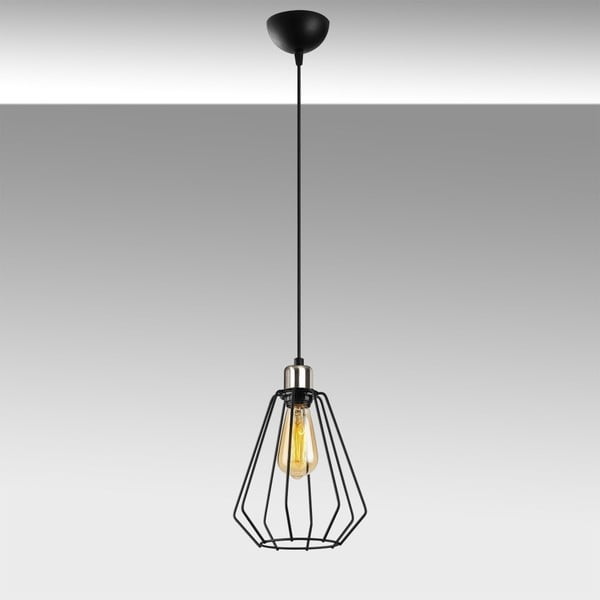 Melna metāla griestu lampa Opviq lights Mando-image-1