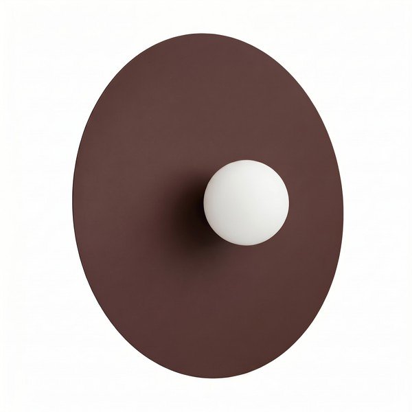 Brūna metāla sienas lampa ø 50 cm AKE – Thoro