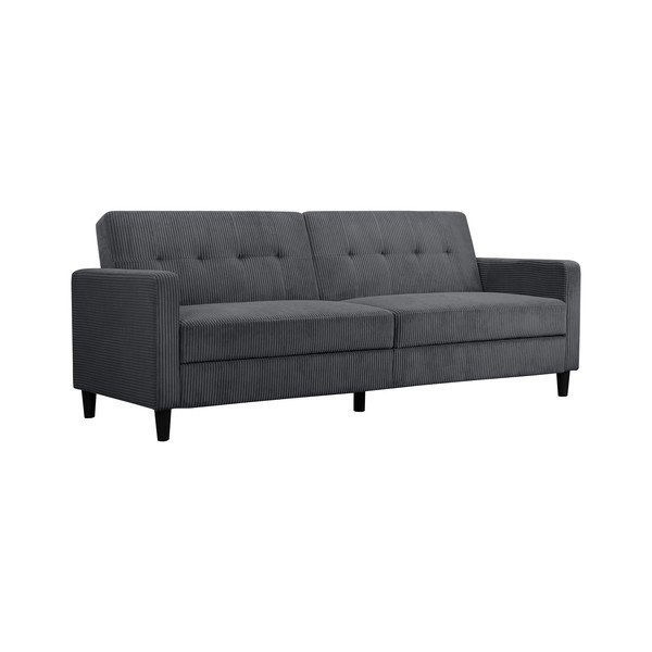 Pelēks velveta dīvāns 203 cm Hartford – Støraa-image-2