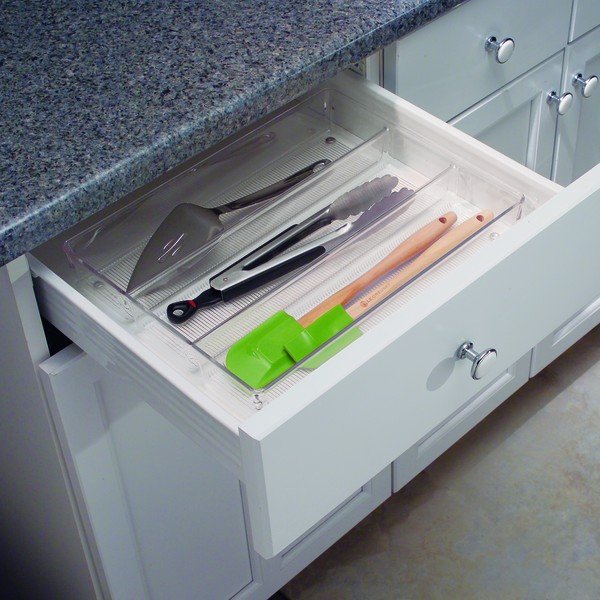 Caurspīdīgs 3 nodalījumu organizators iDesign Linus, 35 x 27 cm-image-1