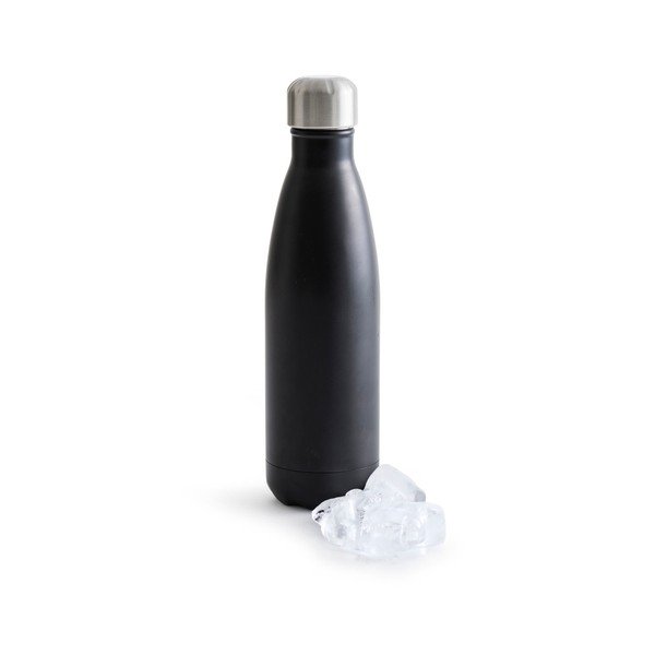 Melna nerūsējošā tērauda termo pudele Sagaform Hot&Cold, 500 ml-image-1