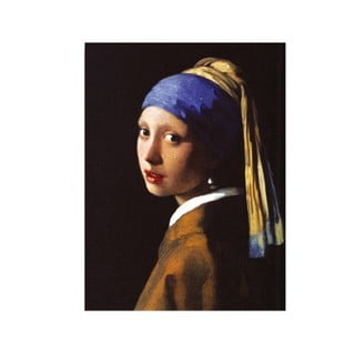 Gleznas reprodukcija uz audekla Johannes Vermeer The Girl with Pearl, 30 x 40 cm