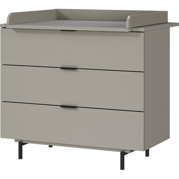 Pelēka bērnu kumode ar pārtinamo galdiņu 105x102x54 cm Tomino – Germania