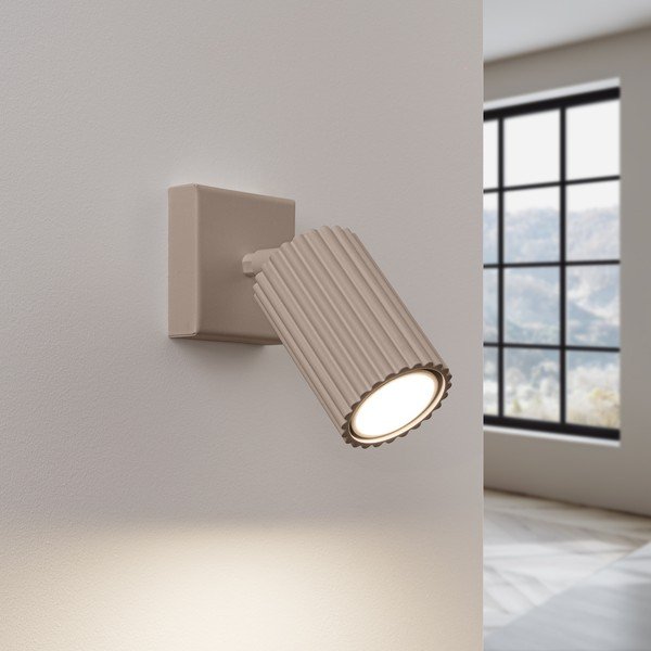 Pelēkbrūna metāla prožektora tipa lampa 8x16 cm Gleam – Sollux-image-1