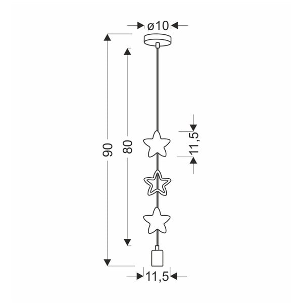 Dzeltena/balta bērnu lampa ar metāla abažūru Single – Candellux Lighting-image-2