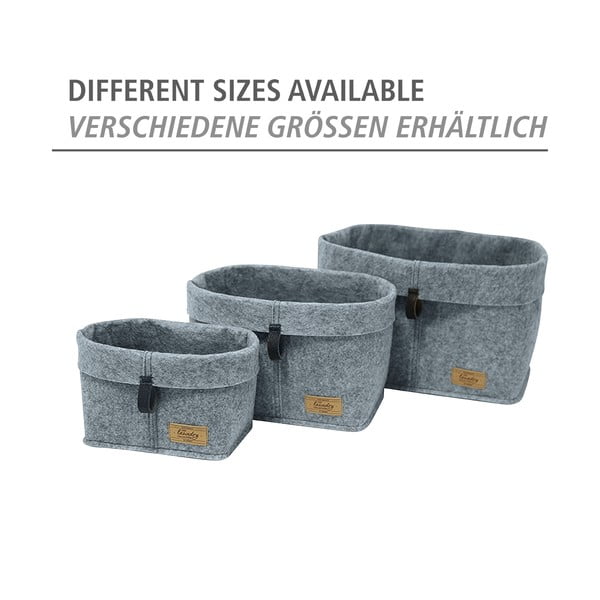 Pelēks auduma grozs Wenko Felt, 18 x 12 cm-image-3