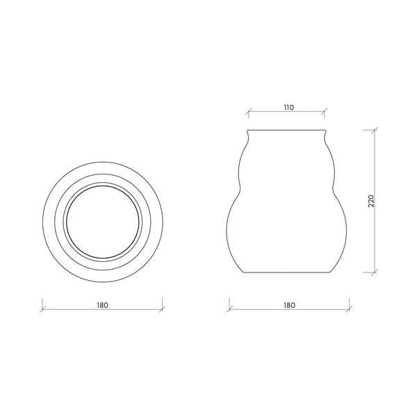 Tumši brūna stikla rokām darināta vāze (augstums 22 cm) Dam – noo.ma-image-4