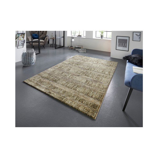 Zaļš un krēmkrāsas paklājs Elle Decoration Arty Gonesse, 80 x 150 cm-image-1