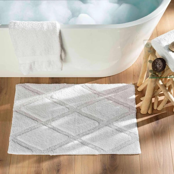 Balts vannas istabas paklājiņš 50x80 cm Thais – douceur d'intérieur-image-1