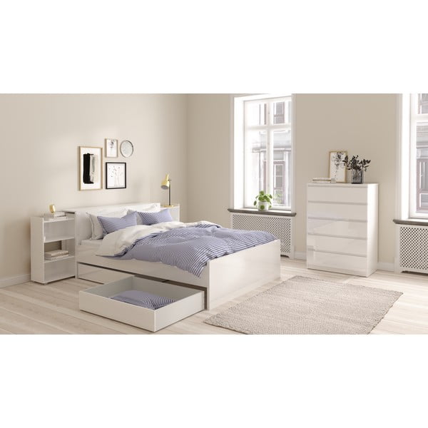 Balts gultas galvgalis 145x80 cm Naia – Tvilum-image-1