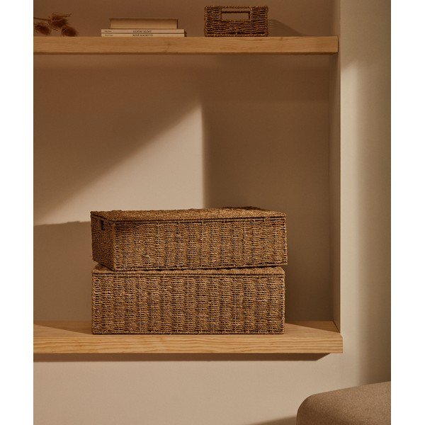 Uzglabāšanas grozi (2 gab.) no jūraszāles 40x60x21 cm Tossa – Kave Home-image-2