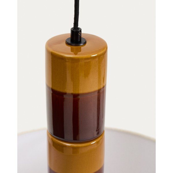 Piekaramā lampa ar auduma abažūru Mavran – Kave Home-image-3