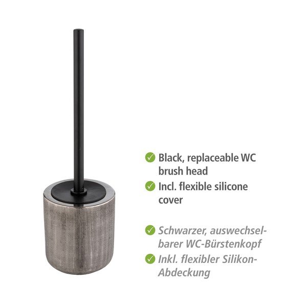 Sudraba krāsas keramikas tualetes birste Rivara – Wenko-image-4
