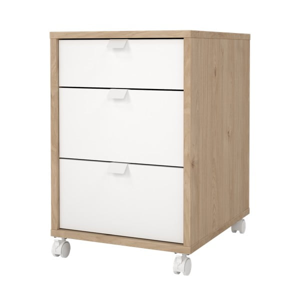 Balts/dabīga toņa skapītis ar ozolkoka imitāciju 41x61 cm Sign – Tvilum-image-3