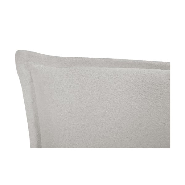 Gaiši pelēka polsterēta divvietīga gulta ar veļas kasti un redelēm 140x200 cm Armie – Milo Casa-image-4