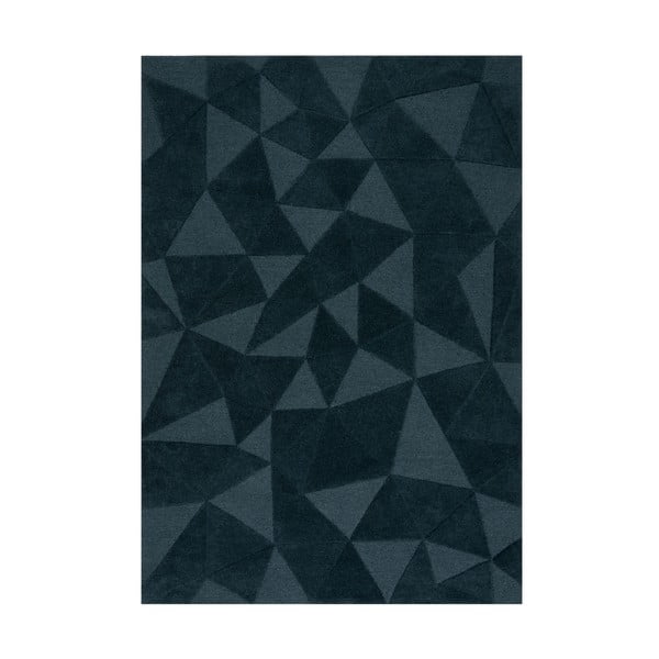 Zilganzaļš ar rokām darināts vilnas paklājs 160x230 cm Shard Teal – Flair Rugs
