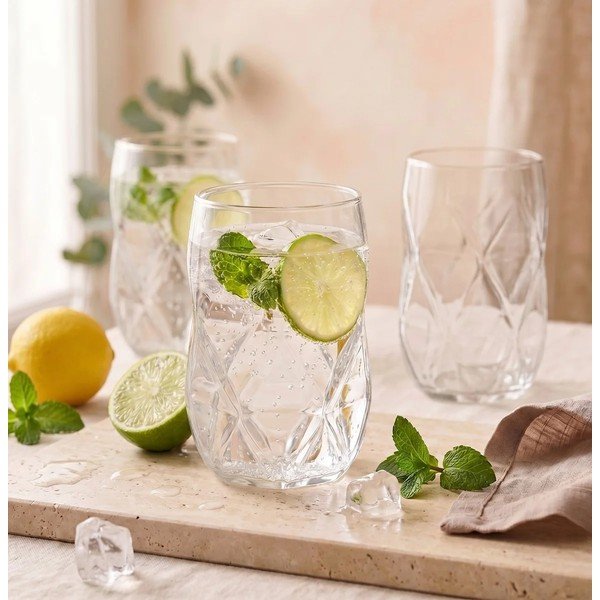 Glāzes (6 gab.) no borsilikāta stikla 400 ml Geo – Vialli Design-image-1