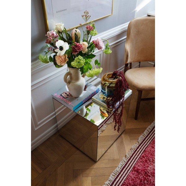 Stikla sānu galdiņš 45,5x45,5 cm Cube – Ellos Home-image-3