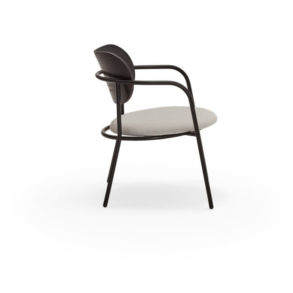 Melns/pelēks atpūtas krēsls ar oškoka imitāciju Eclipse – Teulat-image-3