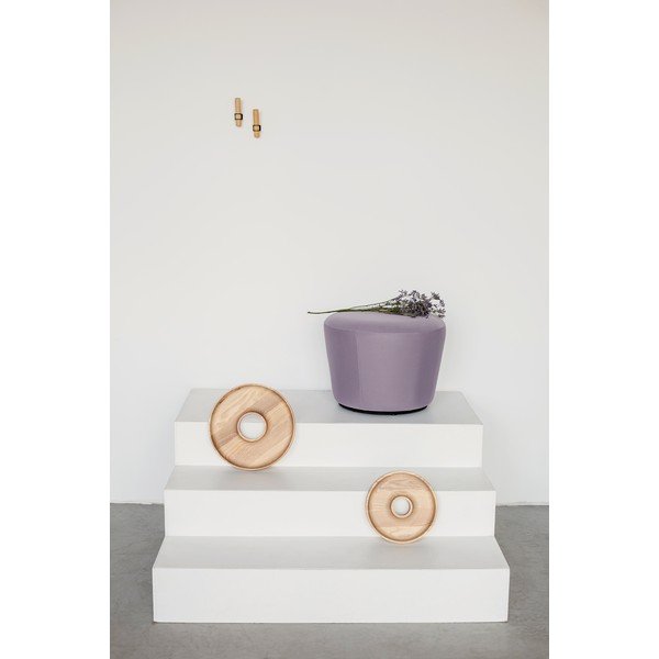 Konjaka brūns ādas pufs EMKO Naïve, ø 52 cm-image-3