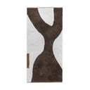 Balts/brūns mazgājams kokvilnas celiņa paklājs 70x150 cm Figura – Mette Ditmer Denmark