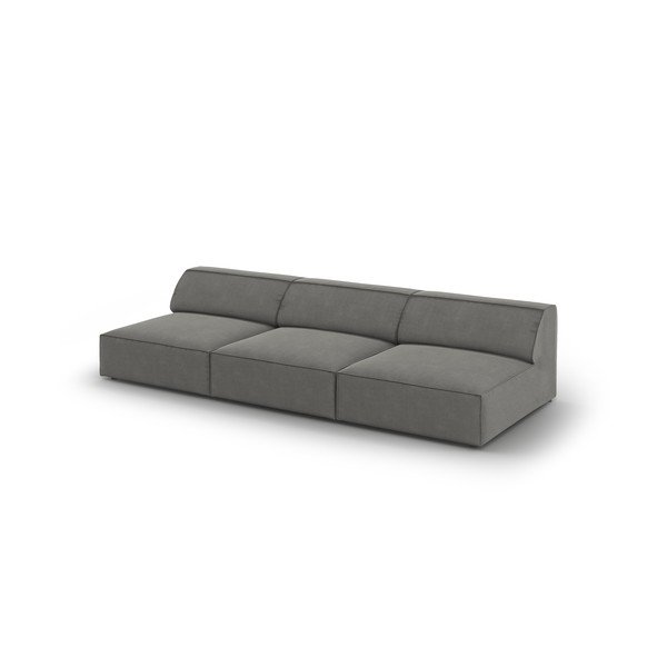 Pelēks samta dīvāns 240 cm Jodie – Micadoni Home-image-4
